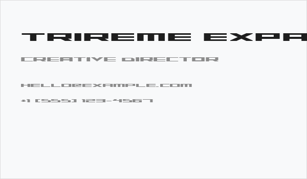 Trireme Expanded Bold Business Card