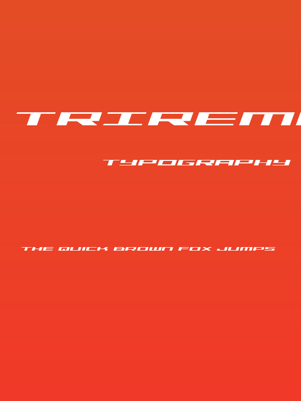 Trireme Expanded Italic Poster