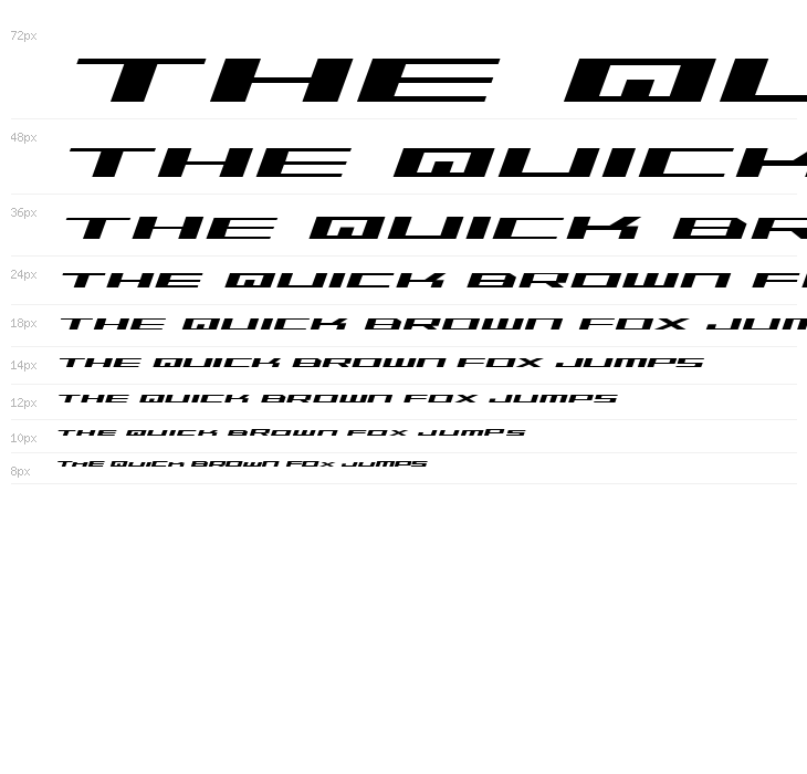 Trireme Expanded Italic Waterfall