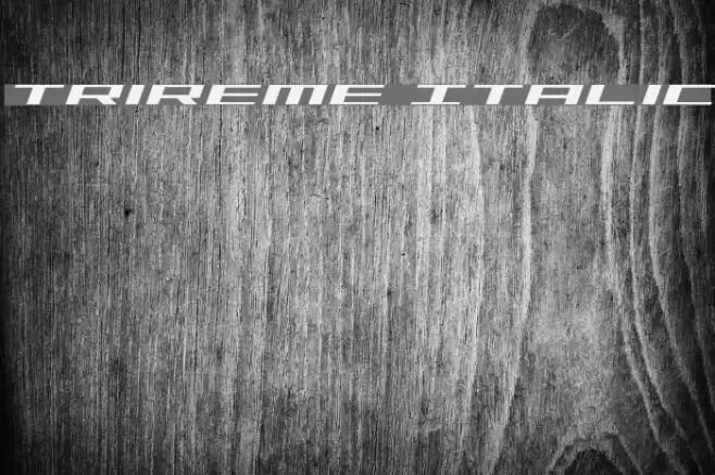 Trireme Italic Font examples