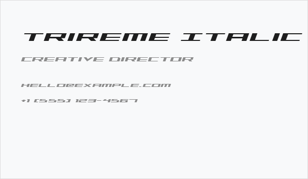 Trireme Italic Business Card