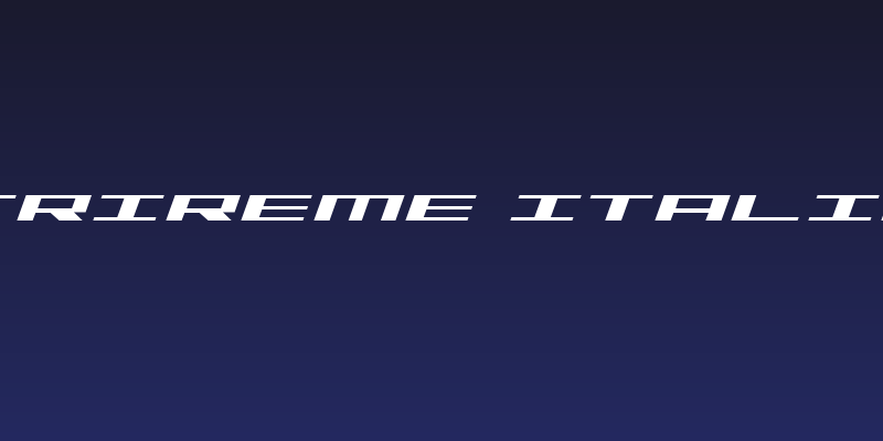 Trireme Italic Social Header
