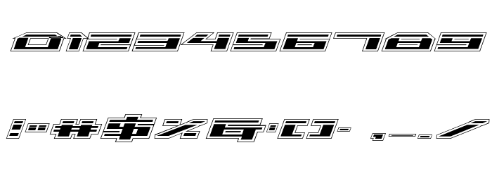 Trireme Laser Academy Italic Font OTHER CHARS