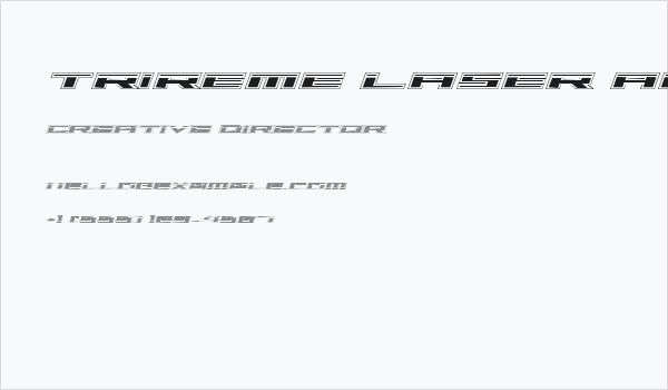 Trireme Laser Academy Italic Business Card