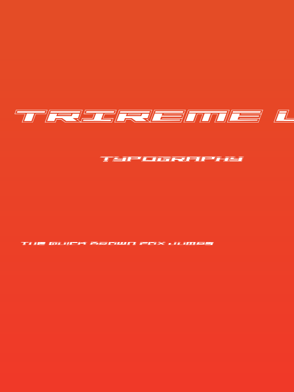 Trireme Laser Academy Italic Poster