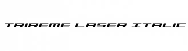 Trireme Laser Italic  नि: शुल्क फ़ॉन्ट्स डाउनलोड