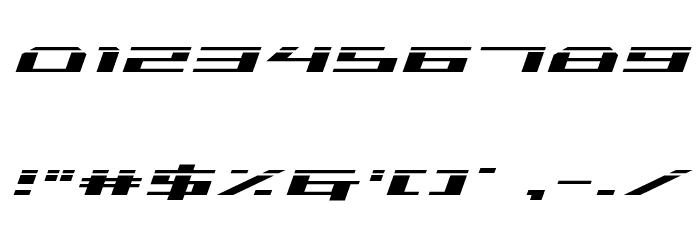 Trireme Laser Italic Font OTHER CHARS