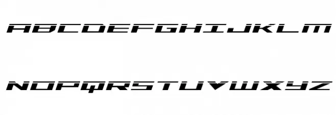Trireme Laser Italic Schriftart Groß