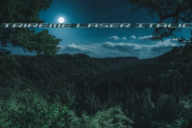 Trireme Laser Italic Example 2