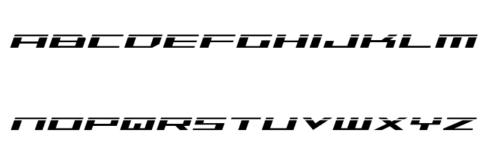 Trireme Laser Italic Font LOWERCASE