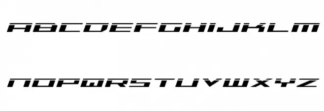 Trireme Laser Italic Caratteri MINUSCOLO