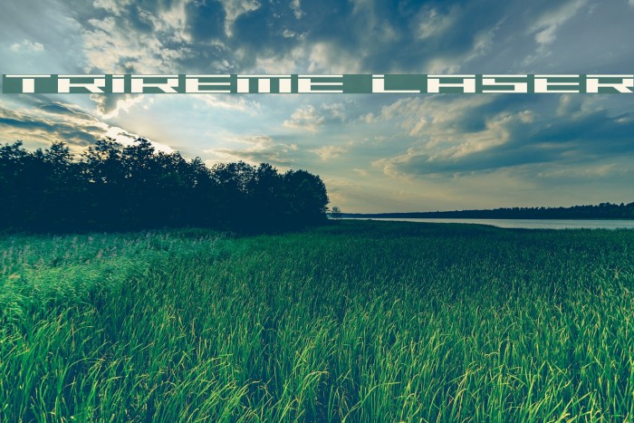 Trireme Laser Font examples