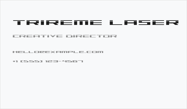 Trireme Laser Business Card