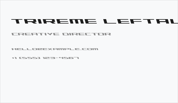 Trireme Leftalic Business Card