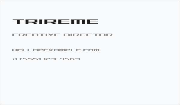 Trireme Business Card