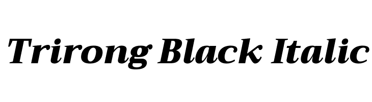 Trirong Black Italic  font caratteri gratis