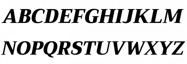 Trirong Black Italic Font UPPERCASE