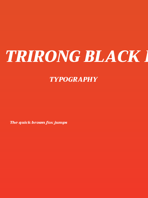 Trirong Black Italic Poster