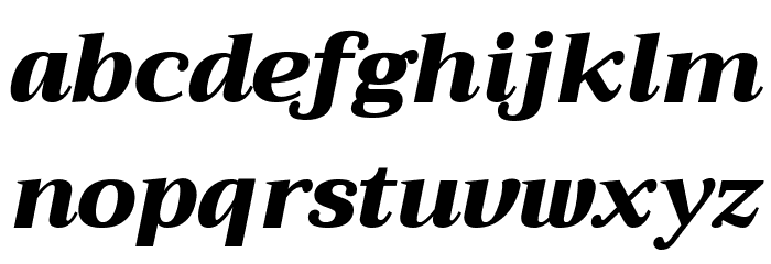 Trirong Black Italic Font LOWERCASE