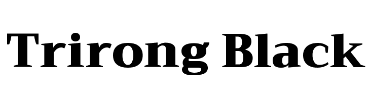 Trirong Black Font
