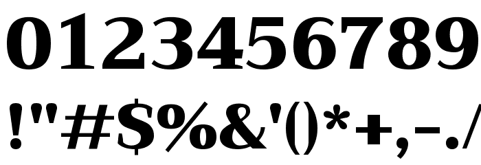 Trirong Black Font OTHER CHARS