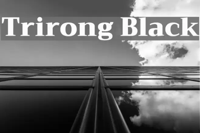 Trirong Black Font examples