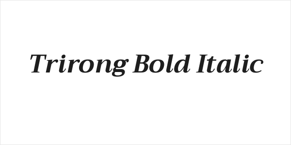 Trirong Bold Italic Logo