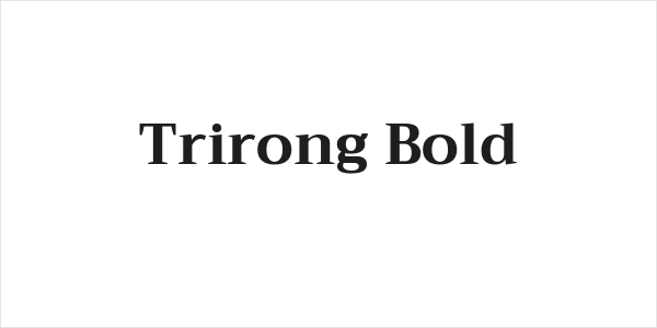 Trirong Bold Logo