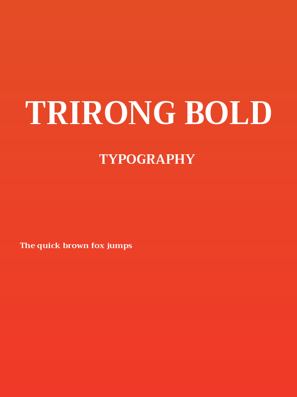 Trirong Bold Poster