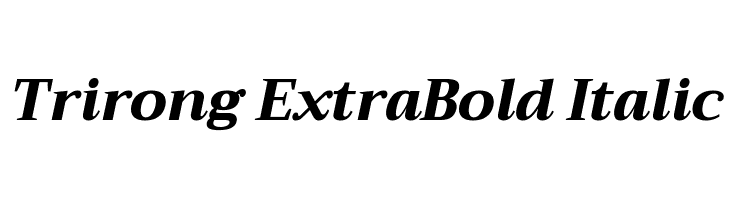 Trirong ExtraBold Italic  フリーフォントのダウンロード
