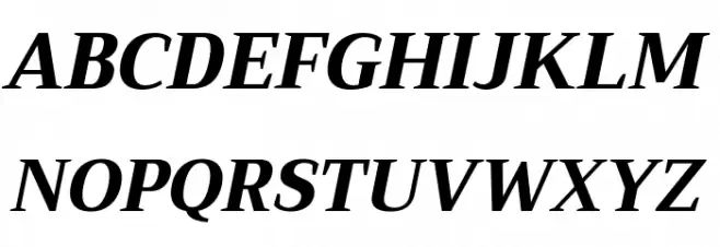 Trirong ExtraBold Italic फ़ॉन्ट अपरकेस