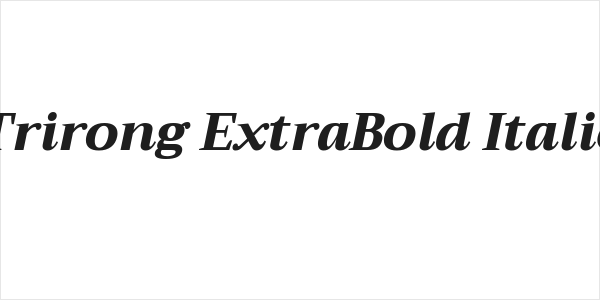 Trirong ExtraBold Italic Logo