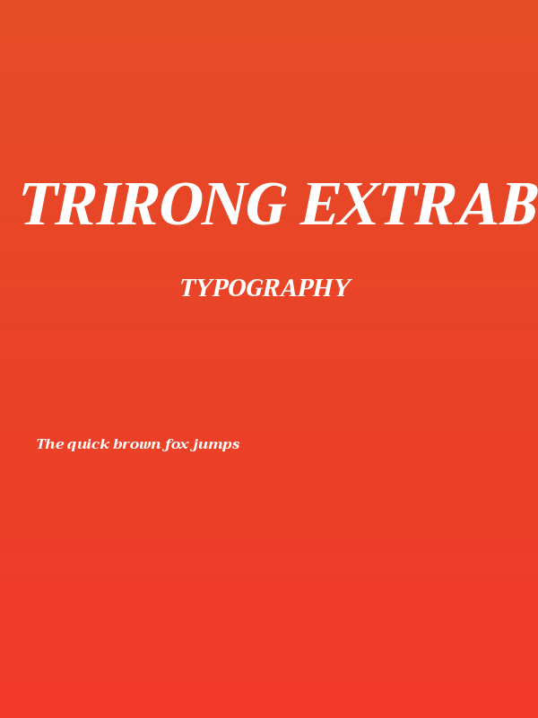 Trirong ExtraBold Italic Poster