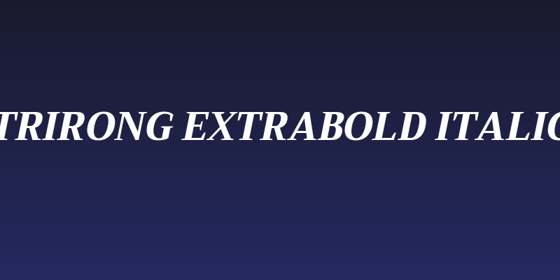 Trirong ExtraBold Italic Social Header