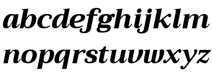 Trirong ExtraBold Italic Font LOWERCASE
