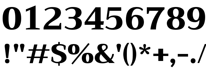 Trirong ExtraBold Font OTHER CHARS