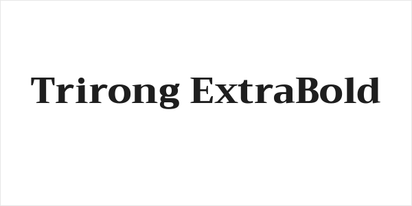 Trirong ExtraBold Logo