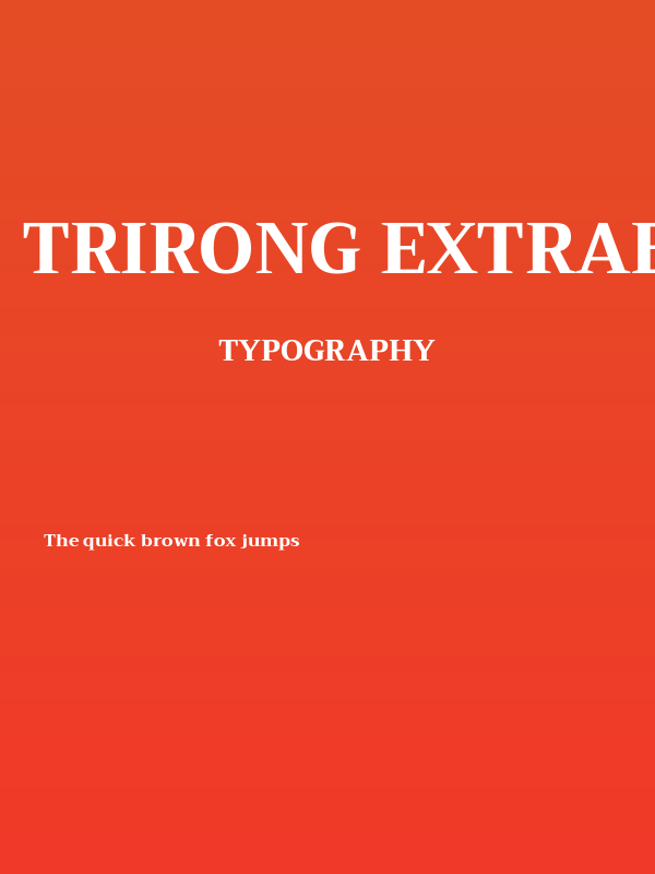 Trirong ExtraBold Poster