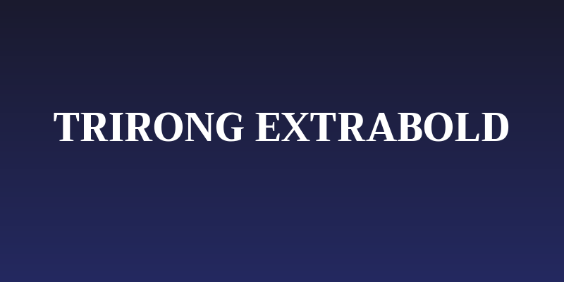 Trirong ExtraBold Social Header