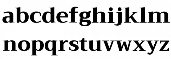 Trirong ExtraBold फ़ॉन्ट लोअरकेस