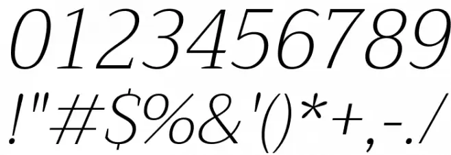 Trirong ExtraLight Italic