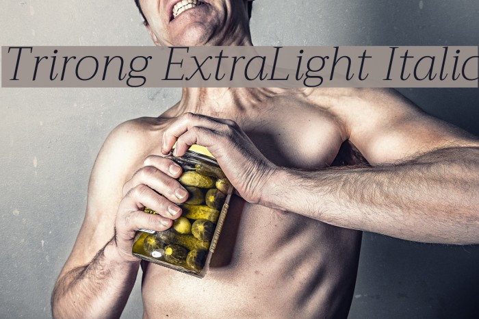 Trirong ExtraLight Italic Font examples