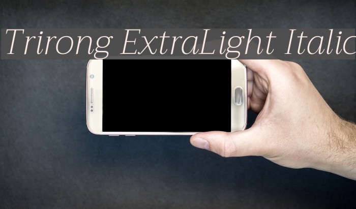 Trirong ExtraLight Italic Font examples