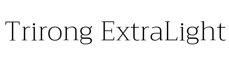 Trirong ExtraLight  font caratteri gratis