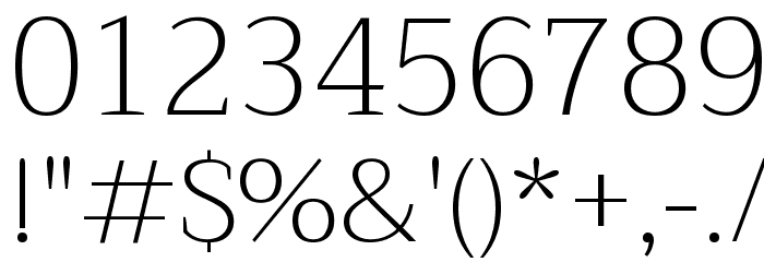 Trirong ExtraLight Schriftart Anderer Schreiben