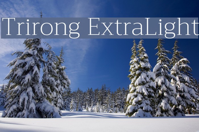 Trirong ExtraLight Schriftart examples