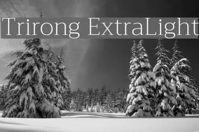 Trirong ExtraLight Schriftart examples