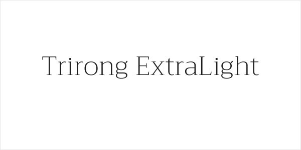 Trirong ExtraLight Logo