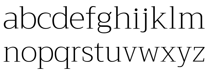 Trirong ExtraLight Schriftart Kleinbuchstaben