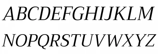 Trirong Italic Fonte MAIÚSCULAS